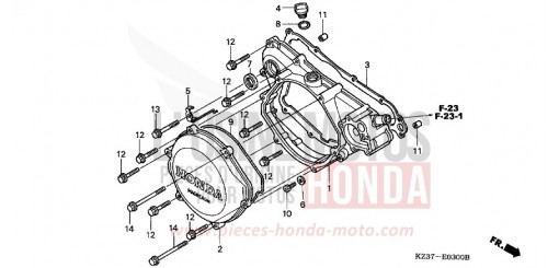 PANNEAU CARTER-MOTEUR D. CR250R2 de 2002